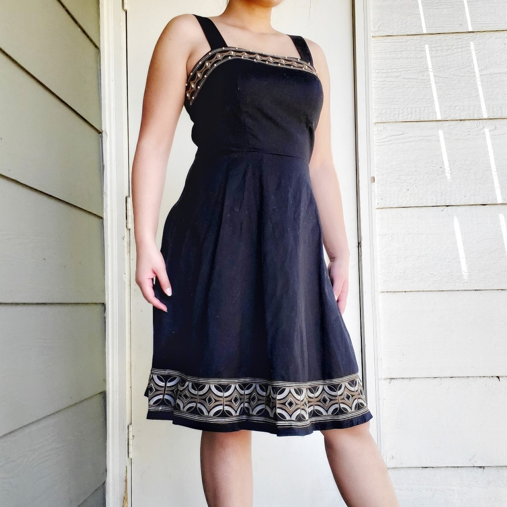 Kim petite by Kim Rogers | Embroidered Black Dress